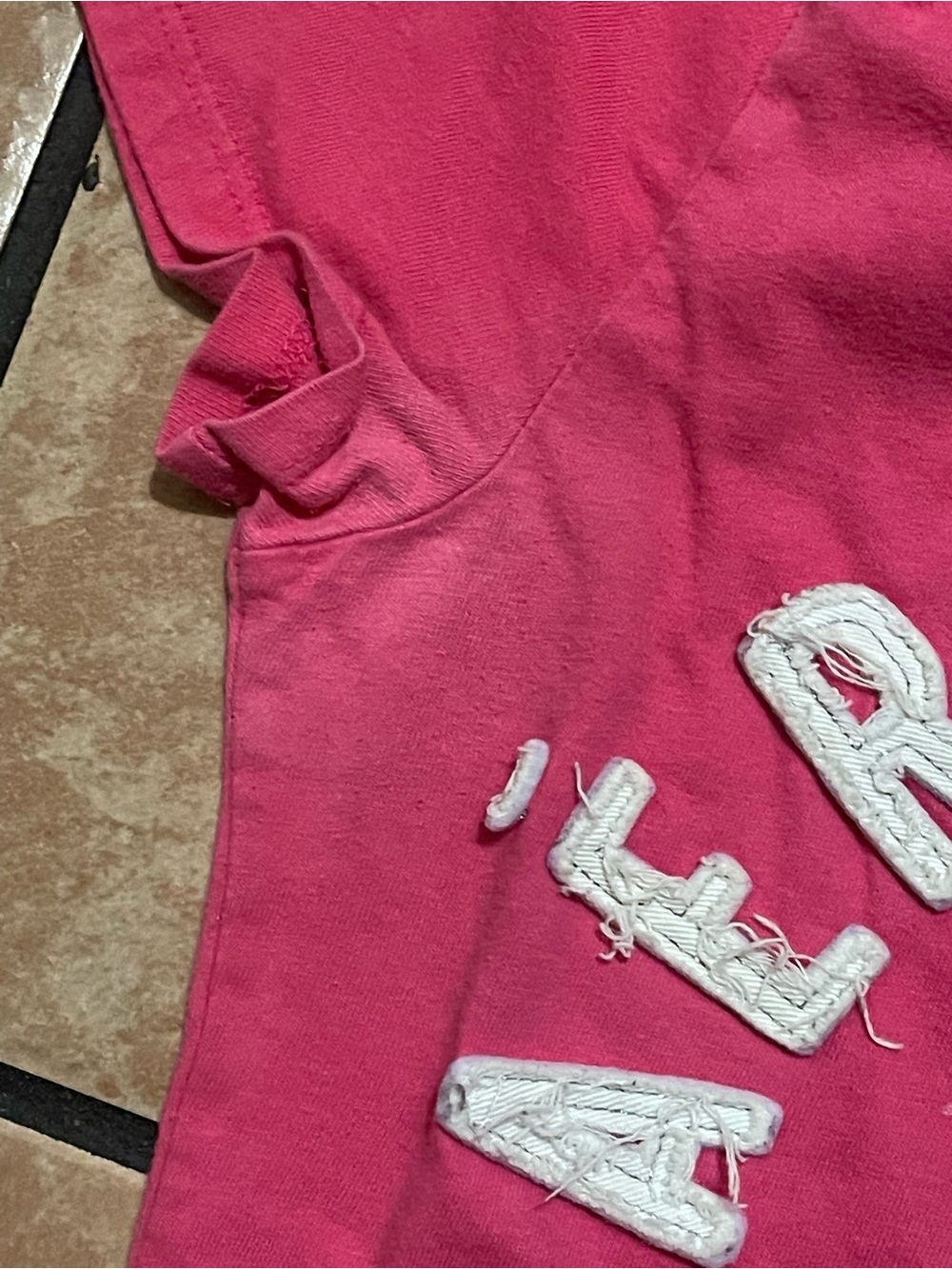 Y2K 100% Cotton Aeropostale Women's Pink Graphic Logo Tee - Picture 9 of 10